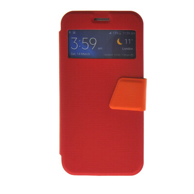 

MOONCASE Ultra Slim Leather Side Flip Wallet Stand Pouch ЧЕХОЛ ДЛЯ Samsung Galaxy S6 Red