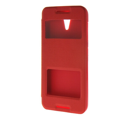 

MOONCASE Two window Leather Wallet Flip Pouch чехол для HTC Desire 620 Red