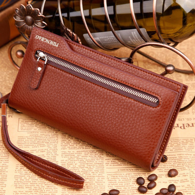 

Long wallet mens zipper wallet business casual wallet handbag youth mobile phone bag