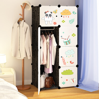 

Anya anerya simple wardrobe storage cabinet large capacity assembly plastic non-cloth storage closet Nordic simple storage cabinet storage box