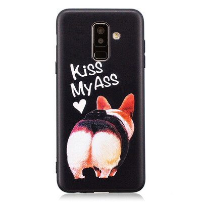 

Samsung Galaxy A6 Plus 2018 Case Embossed Soft TPU Shockproof Print Protective Cover