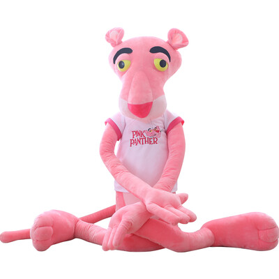 

Love still bear pink leopard doll pink naughty leopard jump tiger plush toy doll cute dalang birthday gift girl doll doll sleeping pillow cushion Christmas 13 white T