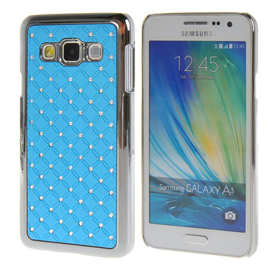 

MOONCASE Galsxy А3 Футляр Роскошные Chrome горный хрусталь Bling Звезда задняя крышка чехол для Samsung Galsxy A3 синий