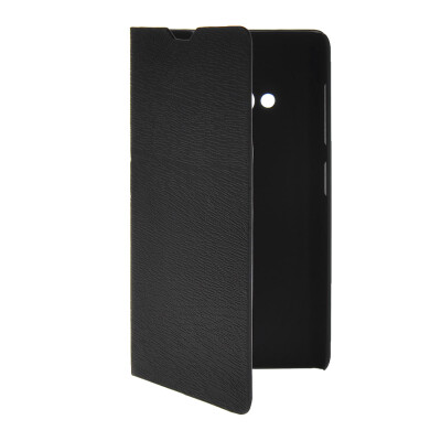 

MOONCASE Slim Leather Side Flip Wallet Card Slot Pouch with Kickstand Shell Back Case Cover for Nokia Lumia 535 Black