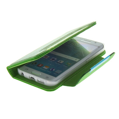

MOONCASE Wrist Strap Multi Purpose Flip Leather Wallet Card Pouch Back чехол для Samsung Galaxy S6 Edge Green