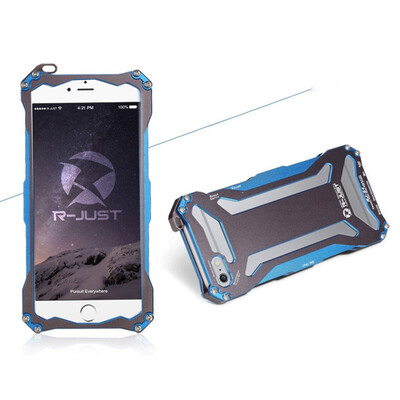 

R-JUST Aluminum Metal Shockproof Frame Armor Case Cover For iPhone 6 6S Plus 4.7 5.5 inch