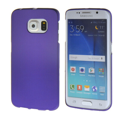 

MOONCASE Hard Rubberized Rubber Shell Back Protective Case Cover for Samsung Galaxy S6 Edge Purple