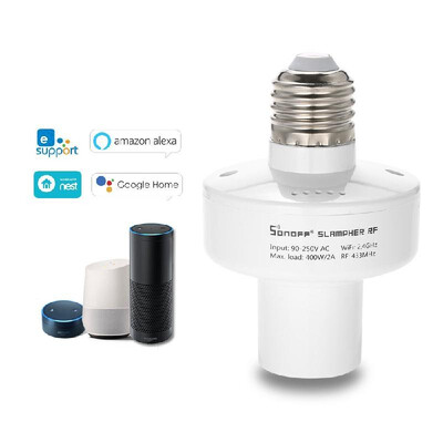 

SONOFF Slampher ITEAD WiFi Smart Light Bulb Holder 433MHz RF E27 Wireless Lamp Holder Works with Amazon Alexa & for Google HomeN