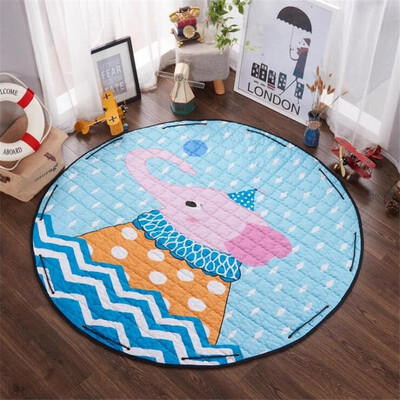 

Cartoon Animals Elephant Lion Bear Rabbit Baby Developing Crawling Play Mats Blanket as Kids Toys Storage Bag Nordic Style Toys
