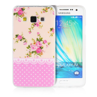 

MOONCASE Flowers Soft Flexible Silicone Gel TPU Skin Shell Back Case Cover for Samsung Galaxy A3