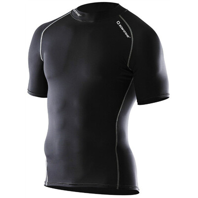 

Bovnik Stretch Tight Tight Breath Fast Tall Sports T-Shirt Fitness Running Racing PRO Compression Shirt Necklace