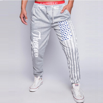 

Men's Jogger Pants Outdoors Joggers Men 2016 Fashion Letter Print Harem Pants Sweat Pants Men Trousers Sports wear