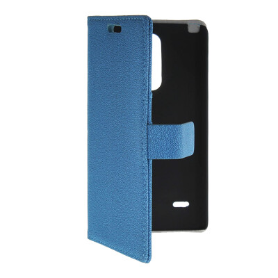 

MOONCASE Slim Leather Side Flip Wallet Card Slot Pouch with Kickstand Shell Back чехол для LG G3 Stylus / D690 Blue