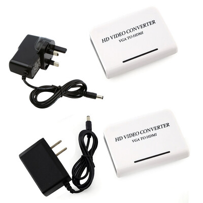

1080P Audio VGA to HDMI HD HDTV Video Converter Box Adapter for PC Laptop DVD UK Plug