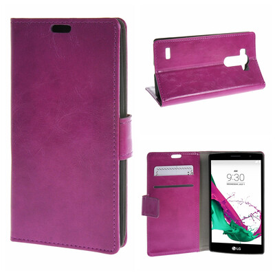 

MOONCASE LG G4 Beat G4S ЧЕХОЛ ДЛЯ Flip Leather Wallet Card Holder Bracket Back Pouch Purple 03