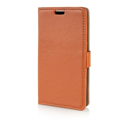 

MOONCASE Litch Skin Leather Side Flip Wallet Card Slot Pouch Stand Shell Back ЧЕХОЛ ДЛЯ LG L Bello D331 Brown