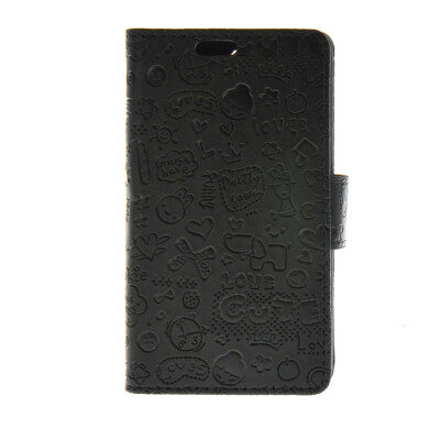 

MOONCASE Cute Little Witch Leather Side Flip Wallet Card Holder Stand Pouch ЧЕХОЛ ДЛЯ Huawei Ascend Y360 Black