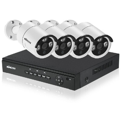 

KKmoon 8CH Channel Full HD 1080P POE NVR Network Video Recorder 4pcs 20MP Megapixels POE Weatherproof Outdoor Bullet IP Camera