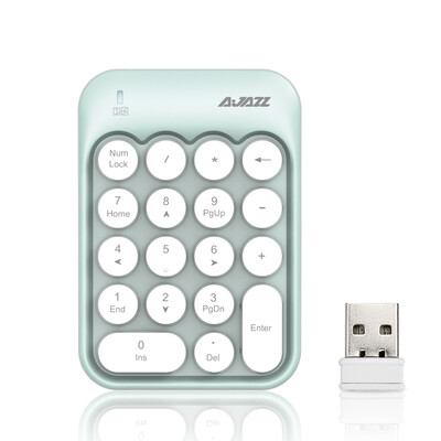 

AJAZZ Apple Computer 24G Wireless Round Key Cap Wireless Mini Digital Keyboard