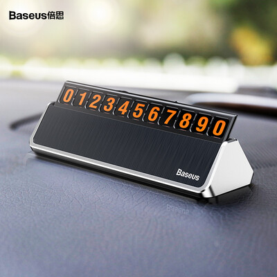 

Baseus Temporary Stop Signs Phone Signs Temporary Parking No Car Number Cards Car Hidden Exquisite Compact Car Accessories Luminous Anti-harassment Silver