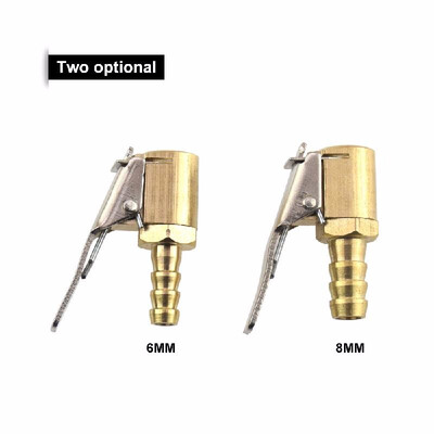 

New Fashion 1PCS Car Auto Zinc Alloy 6mm Tyre Wheel Tire Air Chuck Inflator Pump Valve Clip Clamp Connector Adapter for Cars