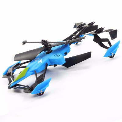 

Helicopter Model Switchblade Aerodyne Ground And Air Race RC Heli Remote Control Aircraft with Gyro Car Toy for Kids New Year Chri