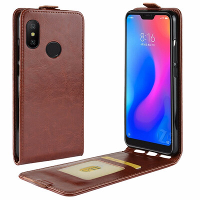

for Xiaomi Redmi 6 Pro WIERSS Flip Leather Case for Xiaomi Mi A2 Lite 32GB 64GB Retro Wallet Case Leather Cover Cases Fundas
