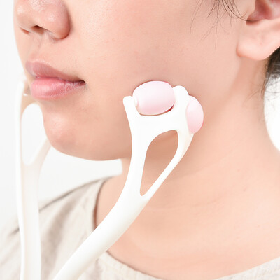 

Baicaoyuan silicone ball position adjustment lifting firming facial massager pink
