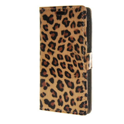 

MOONCASE Leather Leopard Style Card Slot Wallet Bracket Back чехол для HTC Desire 320 D320 Leopard