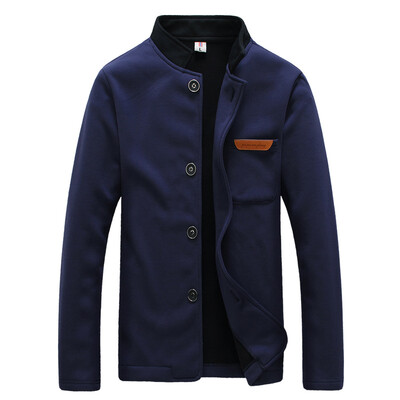 

3цвета горячая Продажа Бесплатная доставка мужская куртка воротник кардиган свитер пальто тонкий Мужской колледж