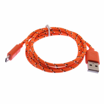 

Orange USB Sync Cable Adapters Charger Braided Woven for Samsung HTC phone