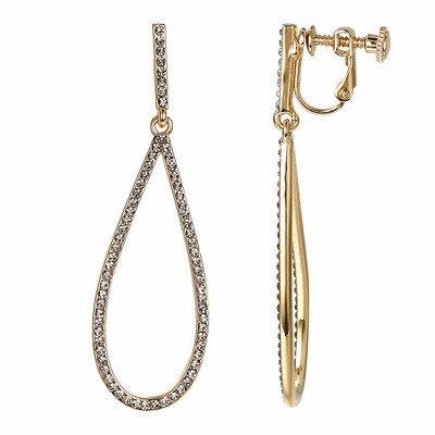 

Yoursfs Clip on Earrings For Women Dangle Crystal 18K RoseWhite Gold Plated Non Pierced Ears