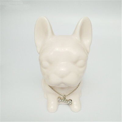 

French Bulldog porcelain small decorative craft figurines Ceramic Handcraft Cute animal dogs desktop decoration home decor