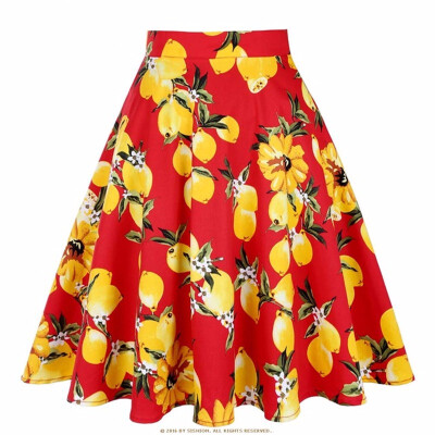 

Design Floral Skirt Women High Waist Plus Size Summer Skirts