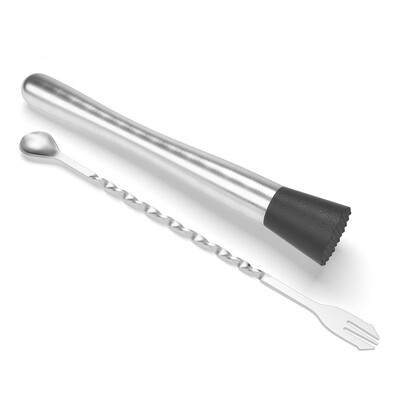 

UpperX 10-Inch Stainless Steel Cocktail Muddler&Mixing Spoon