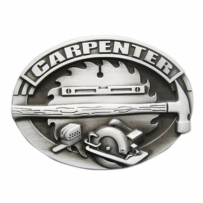 

New Vintage Tradesman Carpenter Hammer Tool Oval Belt Buckle Gurtelschnalle Boucle de ceinture