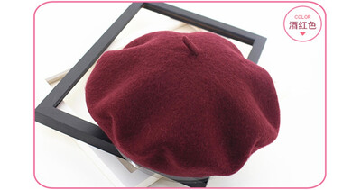 

100 real wool Beret Vintage Warm spring Winter Women Beret French Artist Beanie Hat beret femme Girl Gift