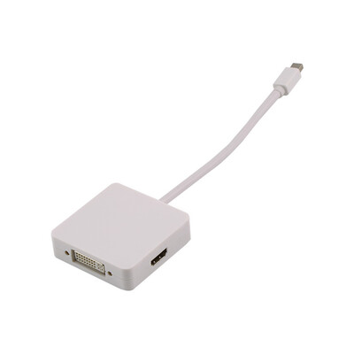 

1 шт. горячие по всему миру 3 в 1 мини-дп Displayport Thunderbolt до микро-hdmi DVI VGA адаптер для MacBook