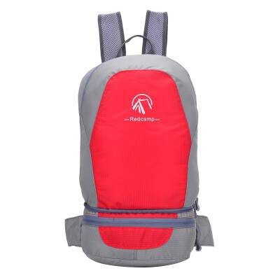 

Red camp blues skin backpack men and women waterproof shoulder bag ultra-light folding bag can be when the pockets of red 866008