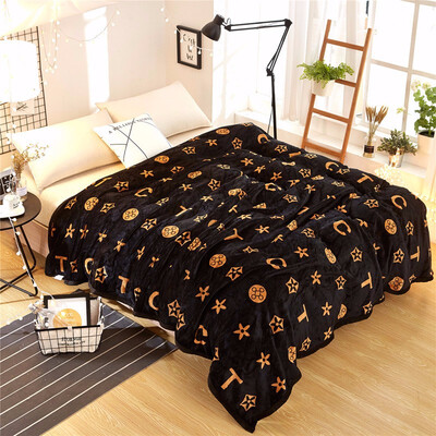

The New Mink Blankets Thick Warm Blanket For Spring And Winter Single And Double Dorm Bed Flannel Blanket