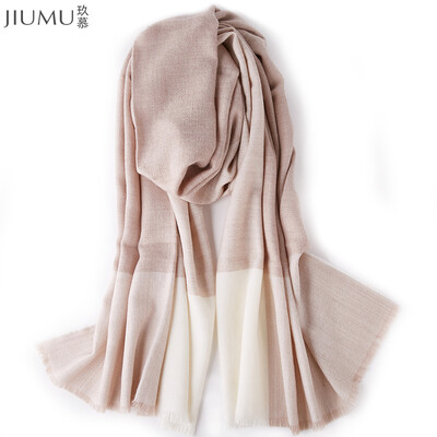 

Envy JIUMU ladies scarf autumn&winter fashion wild wool scarf shawl thick warm scarf female gift box S173706 shallow khaki