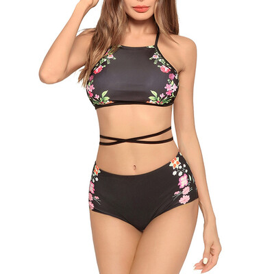 

BOFUTE New Europe United States split swimwear solid color sexy strap bikini 0038