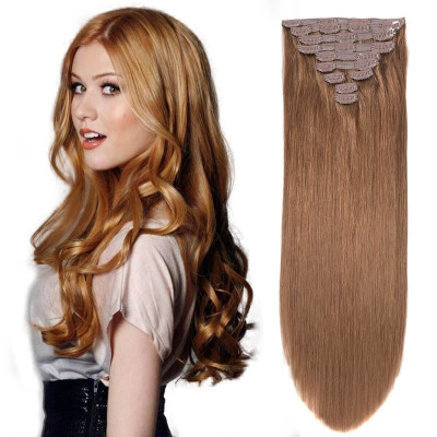 

Bhf Hair 9A Grade Double Drawn Clip In Hair Weave Silky Straight Remy Human Hair Extensions 10PcsLot 160 1B 2