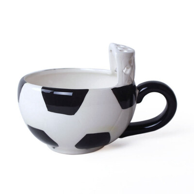 

UpperX ceramic cup cartoon cup childrens lovely mark cup football milk for breakfast coffee mug cup