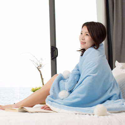 

Of Rabbit Hair Multi-Function Rugs Office Nap Blanket Lazy Single Air Conditioning Hair Bulb Carpet Nap Blanket