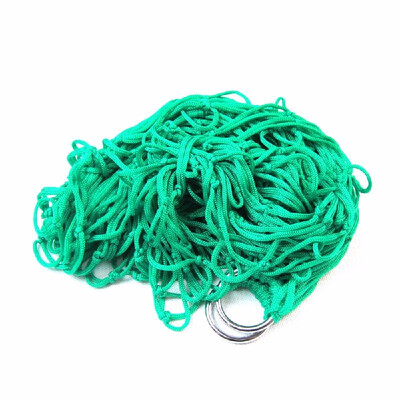 

Outdoor Sport Hammock Net Mesh Bed Nylon Portable Camping Hammock with Hooks for Garden Beach Yard Travel Army Green