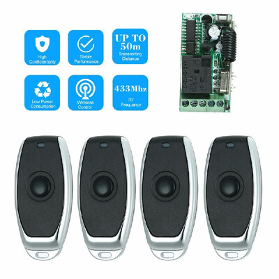 

433Mhz DC 12V Universal RF Remote Control Switch Relay Receiver Module Mini 1CH Wireless Control Switch 5PCS RF 433 Mhz Transmit