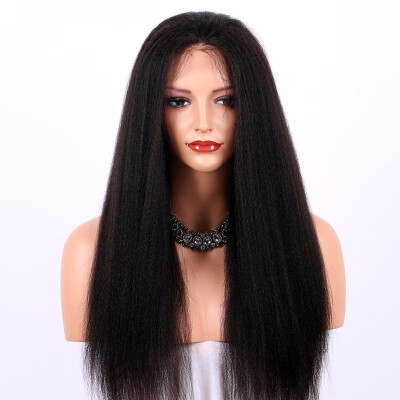 

9A Silky Straight Full Lace Human Hair Wigs Straight Brazilian Virgin Hair Wigs with Baby Hair 150 Density 10-26 inches