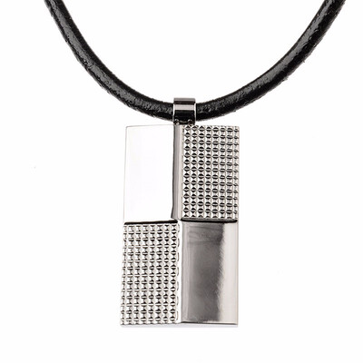 

Mens Stainless Steel 4-Sides Spines Pattern Rectangle Pendants