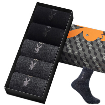 

Jingdong supermarket Playboy PLAYBOY 2716 socks men 5 double gift box four seasons breathable tube business socks leisure sports socks 3 dark gray 2 black all